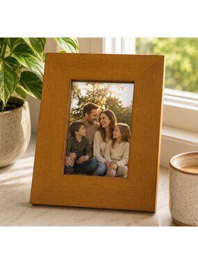 Vintage Wooden Photo Frame 5x7 With Glass Front & Back Stand